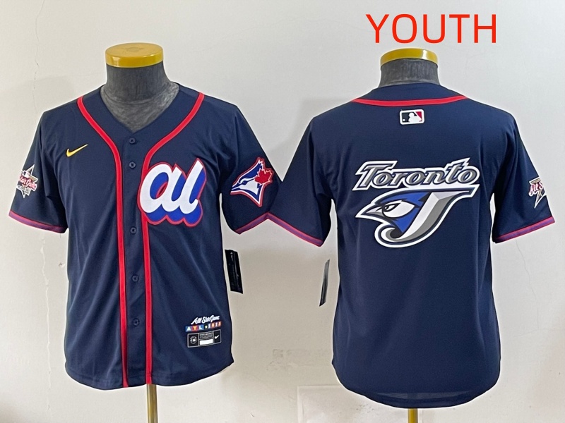 Youth 2025 Seattle Mariners Blank Drak Blue All star Blank Blue Nike MLB Jersey style 10